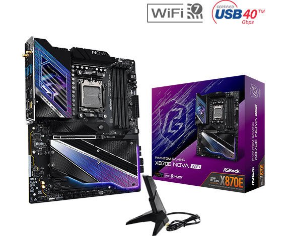 ASROCK ANAKART-90-MXBPX0-A0UAYZ-X870E NOVA WiFi