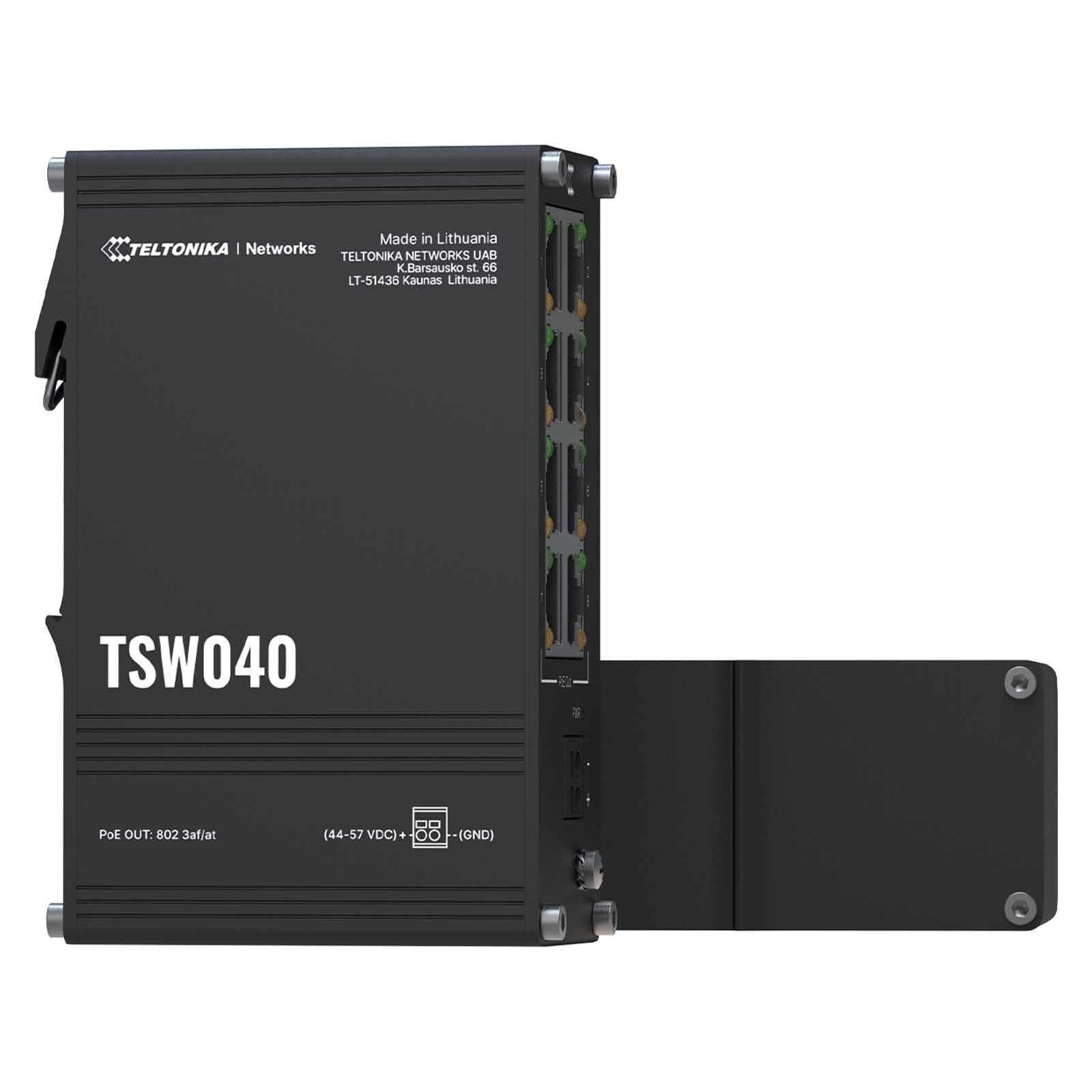 Teltonika TSW040 8x10/100 Endüstriyel Ethernet Switch Poe+