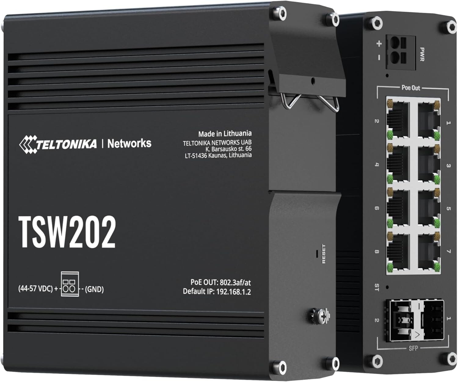Teltonika TSW202 8x1Gb Endüstriyel Ethernet Switch