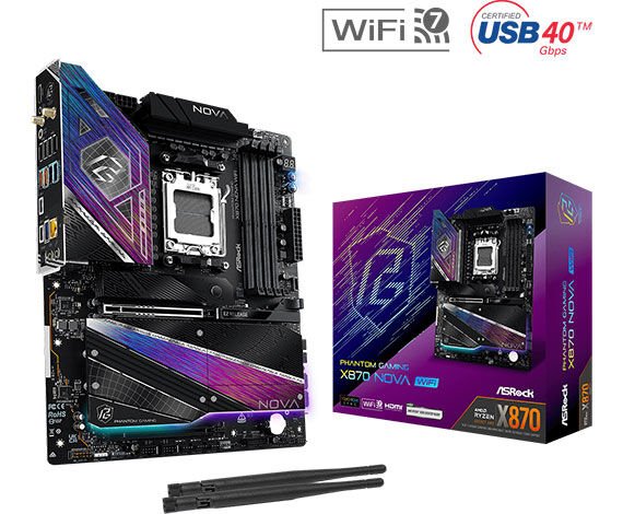 ASROCK ANAKART-90-MXBT20-A0UAYZ-X870 NOVA WiFi