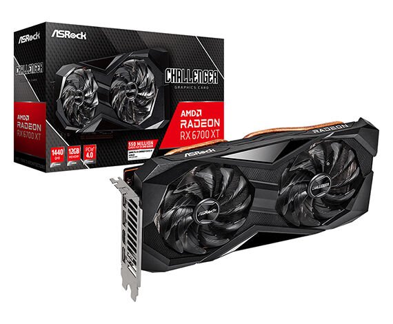 ASROCK GPU - 90-GA31ZZ-00UANF-AMD Radeon RX 6700XT