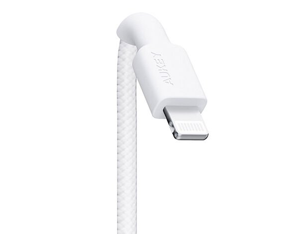 Aukey CB-BAL7-WH Naylon Örgülü USB-A Lightning Kablosu 0.9M