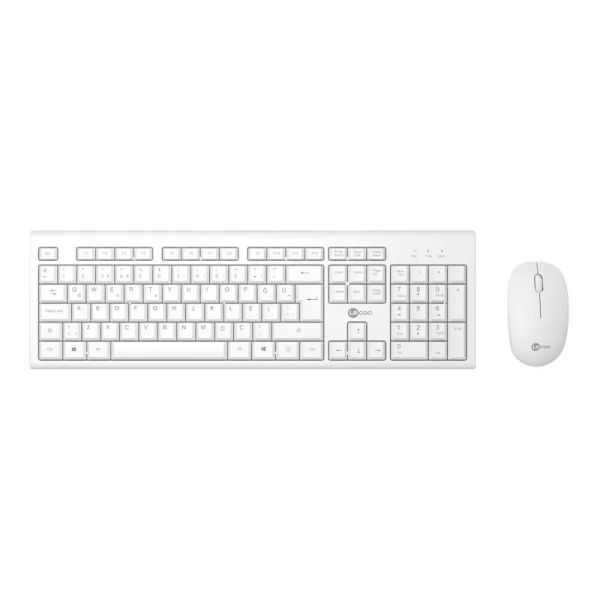 LECOO KW200 KABLOSUZ BEYAZ Q KLAVYE+MOUSE