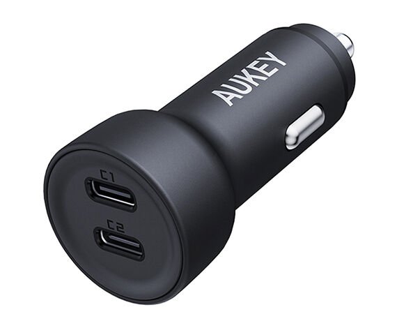 Aukey CC-Y23-BK 65W İki Type-C PD Araç Şarj Cihazı