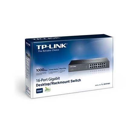 TP-LINK TL-SG1016D 16 PORT 10/100/1000 YONETILEMEZ RACKMOUNT SWITCH