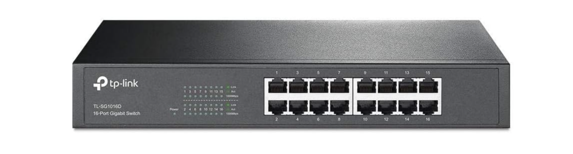 TP-LINK TL-SG1016D 16 PORT 10/100/1000 YONETILEMEZ RACKMOUNT SWITCH
