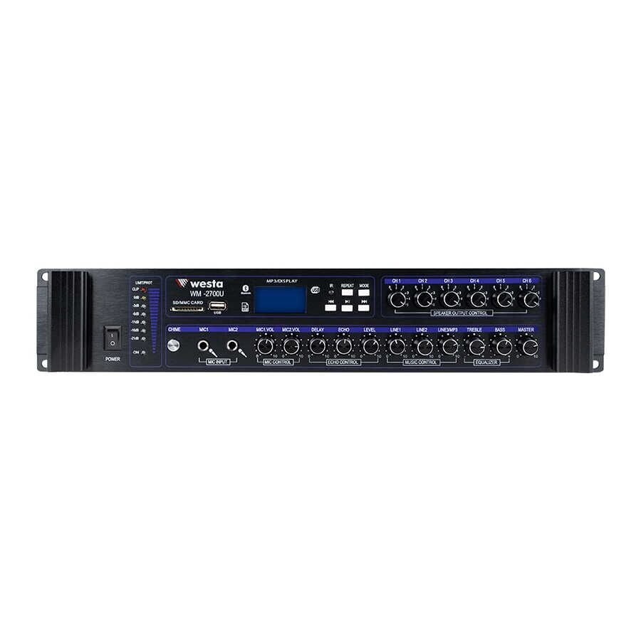 WESTA WM-2700U 700W 6 BÖLGELİ MIXER AMFİ