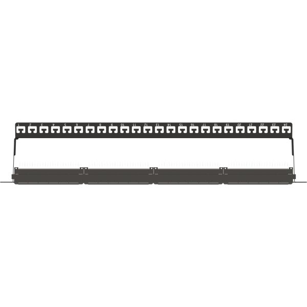 AGER AC-611-24E 8P8C,LSA,ALTIN KONTAK 24 PORT CAT6 DOLU 1U ZIRHSIZ PATCH PANEL
