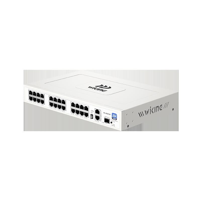 WI-TEK WIKING WK-PS227GF 24 PORT 10/100 24 PORT POE 2XGE UPLINK + 1 SFP 270W YONETILEMEZ RACK MOUNT SWITCH