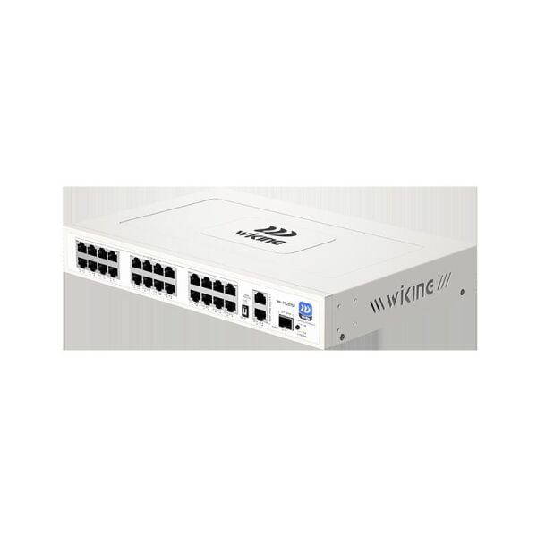 WI-TEK WIKING WK-PS227GF 24 PORT 10/100 24 PORT POE 2XGE UPLINK + 1 SFP 270W YONETILEMEZ RACK MOUNT SWITCH