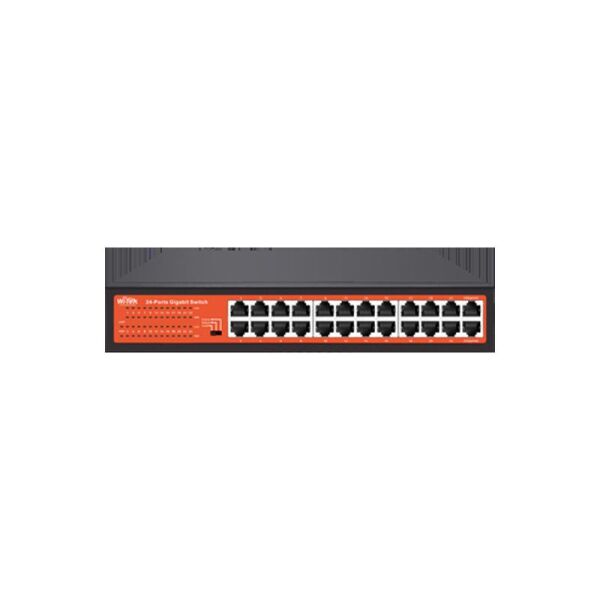 WI-TEK WI-SG124D(V2) 24 PORT 10/100/1000 YONETILEMEZ RACK MOUNT SWITCH METAL KASA
