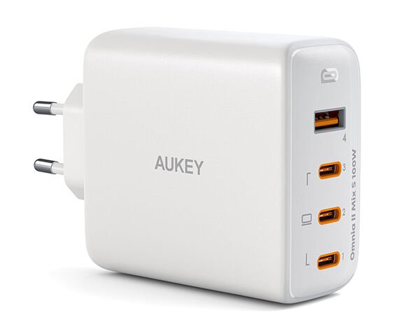 Aukey PA-B7S-WH 100W Dört Bağlantı Noktalı PD GaN Duvar Şarj Cihazı