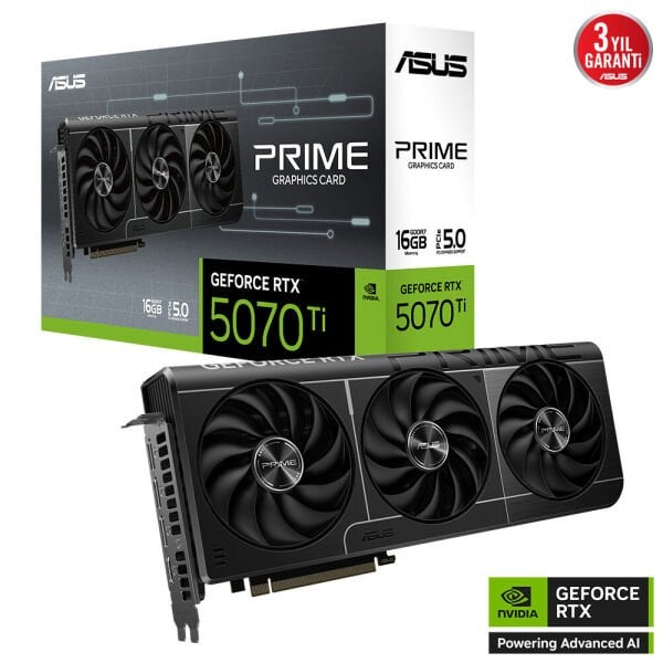 ASUS PRIME-RTX5070TI-16G RTX5070TI 16GB GDDR7 256Bit 3xDP/1xHDMI