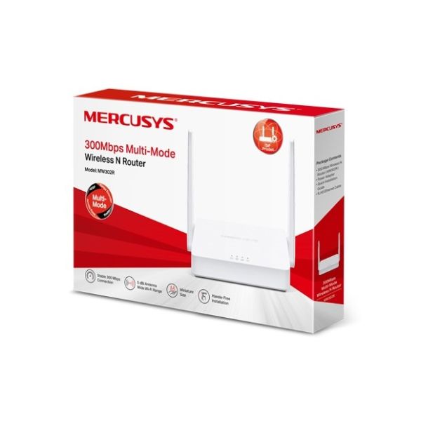 TP-LINK MERCUSYS MW302R 300MBPS 4 PORT 2 ANTEN 5DBI 2.4GHz INDOOR ROUTER