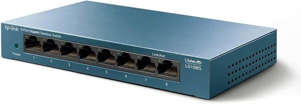 TP-LINK LS108G 8 PORT 10/100/1000 YONETILEMEZ DESKTOP SWITCH METAL KASA