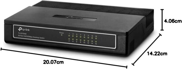 TP-LINK TL-SF1016D 16 PORT 10/100 FAST ETHERNET DESKTOP SWITCH