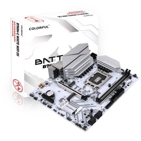 COLORFUL BATTLE-AX B760M-G WHITE V20 2xDDR5 VGA/HDMI 2xM.2 1xGLAN 1700P ANAKART