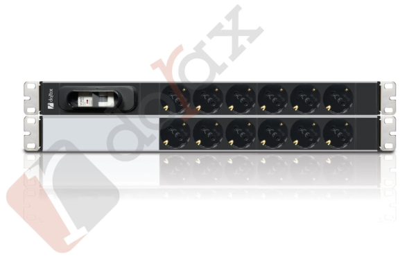 19'' 2U 12'li Schuko Soket 1,8 Mt Kablolu Grup Priz-16A Sigortalı (DR-7951-12F)