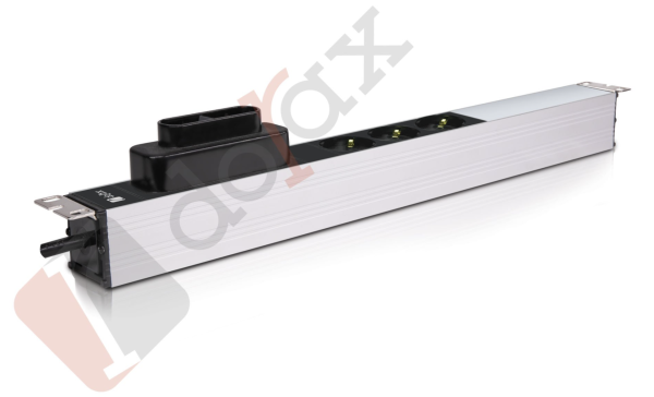 19'' 1U 3'lü Schuko Soket 1,8 Mt Kablolu Grup Priz-16A Sigortalı (DR-7951-3F)