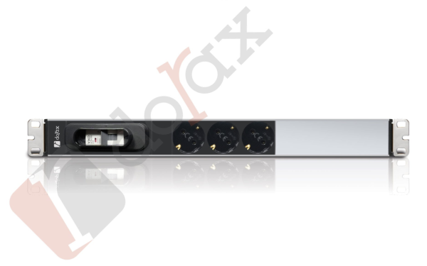 19'' 1U 3'lü Schuko Soket 1,8 Mt Kablolu Grup Priz-16A Sigortalı (DR-7951-3F)