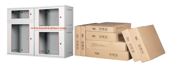 Lande 12U 19'' STB Security Box Duvar Tipi Kabinet W=542 mm D=400 mm LN-STB12U5440-LG