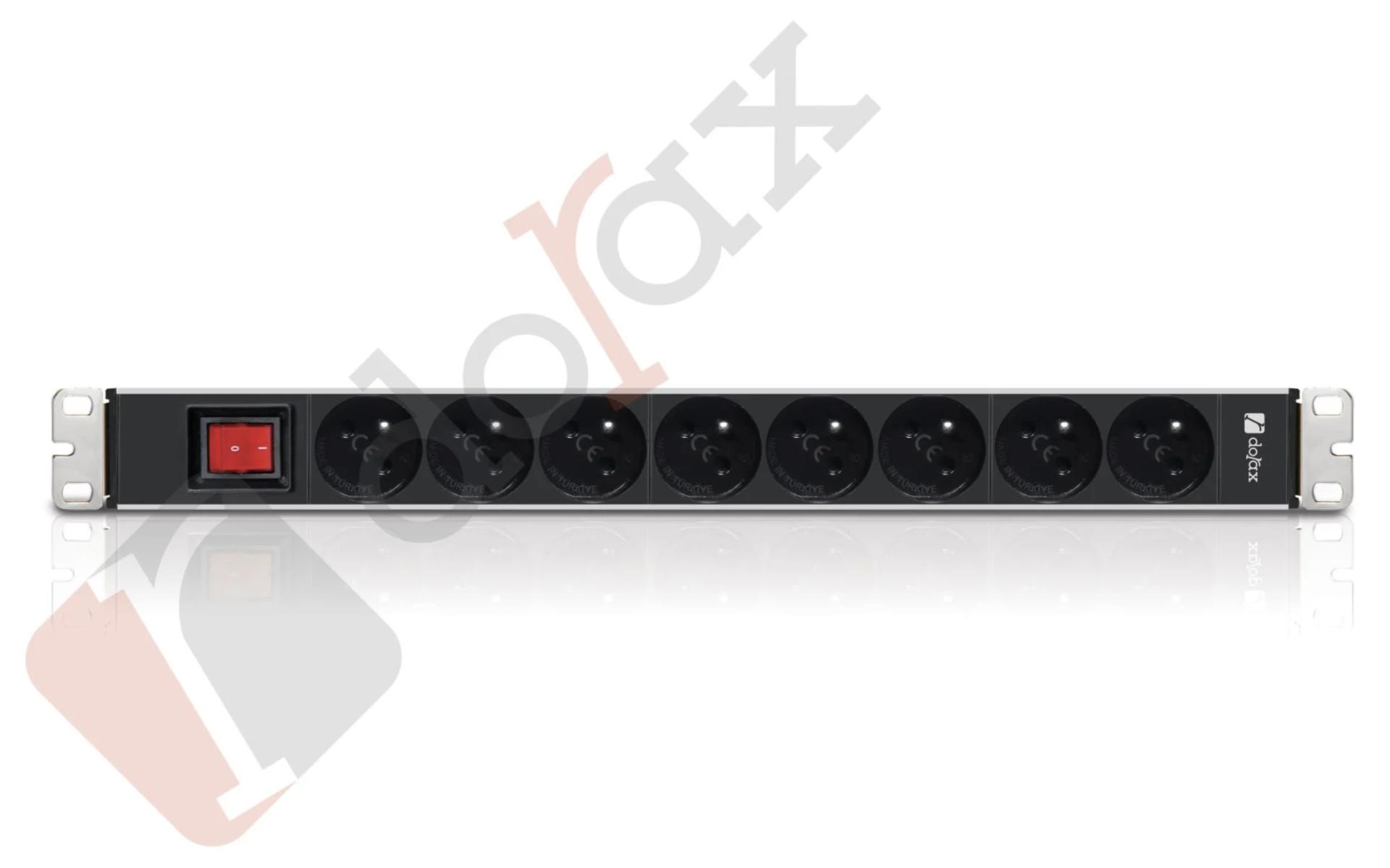 19'' 1U 8'li Fransız (UPS) Soket 1,8 Mt Kablolu Grup Priz-16A Sigortalı (DR-7951-8SU)