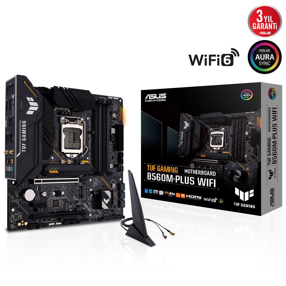 ASUS TUF GAMING B560-PLUS WIFI 4xDDR4 1xGLAN TYPE-C 2xM.2 1200Pin ANAKART
