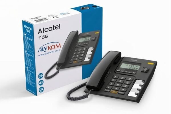 Alcatel T56 Ekranlı Masa Telefonu (siyah)