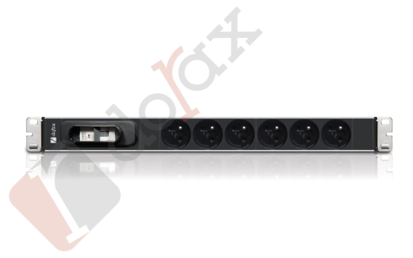 19'' 1U 6'lı Fransız (UPS) Soket 1,8 Mt Kablolu Grup Priz-16A Sigortalı (DR-7951-6FU)