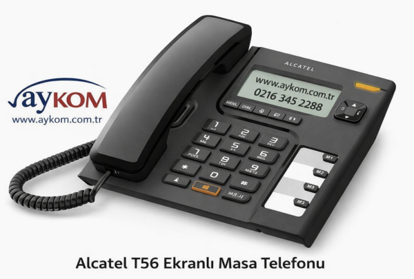 Alcatel T56 Ekranlı Masa Telefonu (siyah)