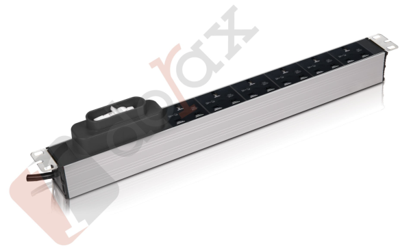 19'' 1U 6'lı İngiliz (UK) Soket 1,8 Mt Kablolu Grup Priz-16A Sigortalı (DR-7951-6UKF)