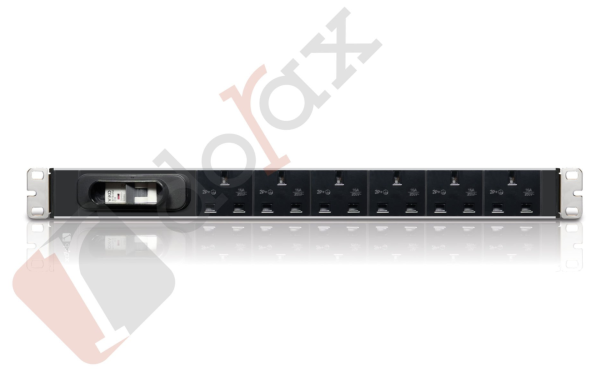 19'' 1U 6'lı İngiliz (UK) Soket 1,8 Mt Kablolu Grup Priz-16A Sigortalı (DR-7951-6UKF)