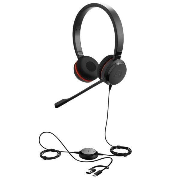 Jabra Evolve 30 II Duo NS – USB-C/A Çağrı Merkezi Kulaklığı