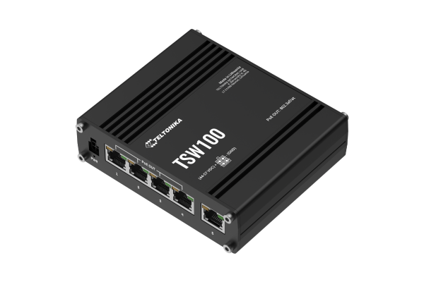 Teltonika TSW100 4 Port Yönetilmez PoE Switch