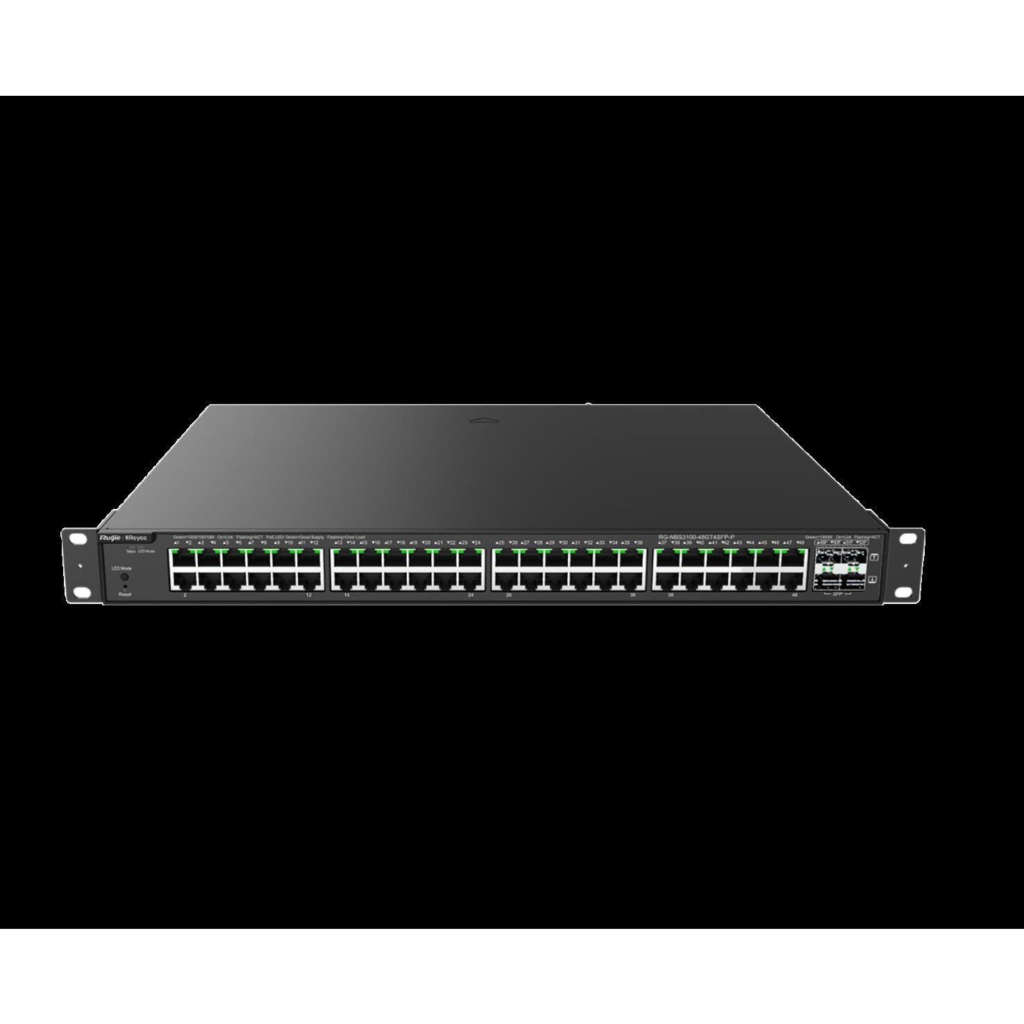 RUIJIE REYEE RG-NBS3100-48GT4SFP-P 48 PORT 10/100/1000 48 PORT POE 4 X SFP 370W RUJIE CLOUD YONETILEBILIR RACK MOUNT SWITCH