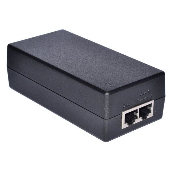 POE  Gigabit  Adaptör+Injector, 24V 2A (48W) Yıldırım Korumalı