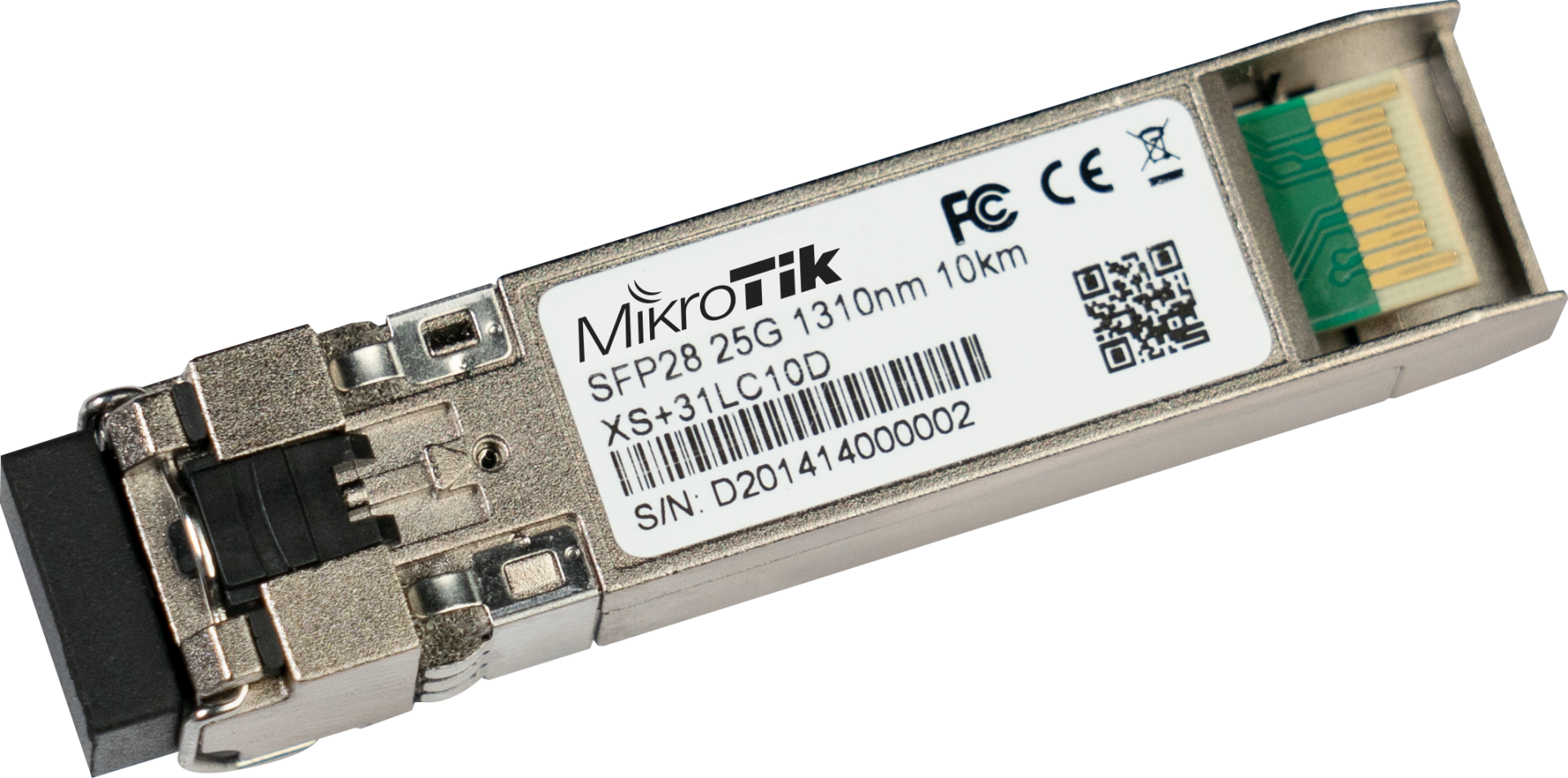 XS+31LC10D 25/10/1Gbit SFP28 Modül Mikrotik Single Mode 10km 1310nm