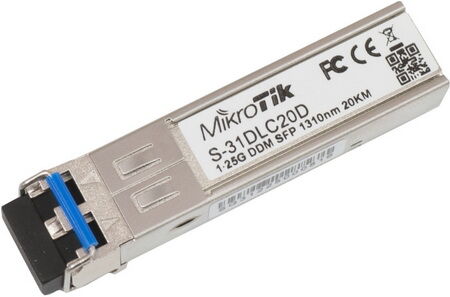 Mikrotik S-31DLC20D 20KM SFP Fiber Modül Single Mod