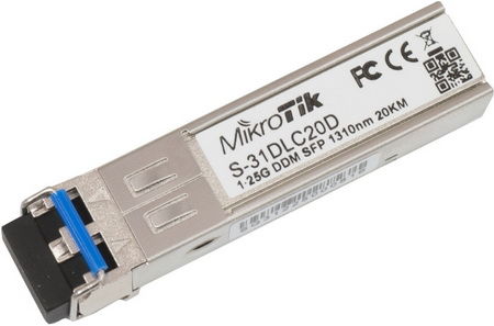 Mikrotik S-31DLC20D 20KM SFP Fiber Modül Single Mod