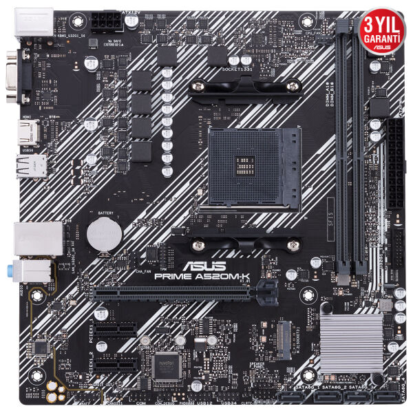 ASUS PRIME A520M-K 2xDDR4 VGA HDMI 1xM2 AM4 ANAKART