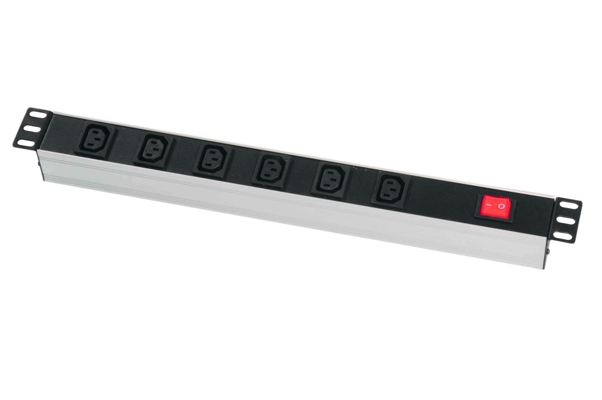 ZE-IEC-TS06-AL 1U 6'lı IEC 320 C13 Soketli Grup Priz