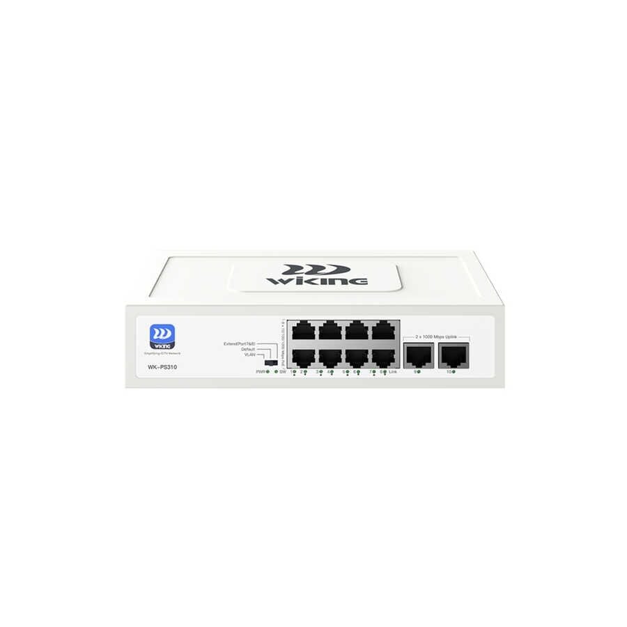 WI-TEK WIKING WK-PS310 8 PORT 10/100/1000 8 PORT POE 2GE UPLINK 76W YONETILEMEZ DESKTOP SWITCH
