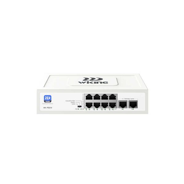 WI-TEK WIKING WK-PS310 8 PORT 10/100/1000 8 PORT POE 2GE UPLINK 76W YONETILEMEZ DESKTOP SWITCH