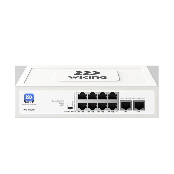WI-TEK WIKING WK-PS310 8 PORT 10/100/1000 8 PORT POE 2GE UPLINK 76W YONETILEMEZ DESKTOP SWITCH