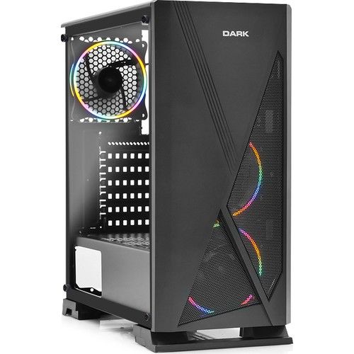 DARK RAIDER 600W 3x12CM RGB FAN ATX PENCERELİ 2xUSB2.0/1xUSB3.0 SİYAH GAMING KASA DKCHRAIDER600