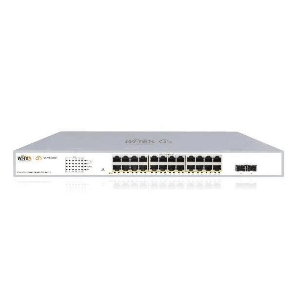WI-TEK WI-PCES326GF(V2) 24 PORT 10/100/1000 24 PORT POE 2 X SFP 370W CLOUD YÖNETİLEBİLİR RACK MOUNT SWITCH