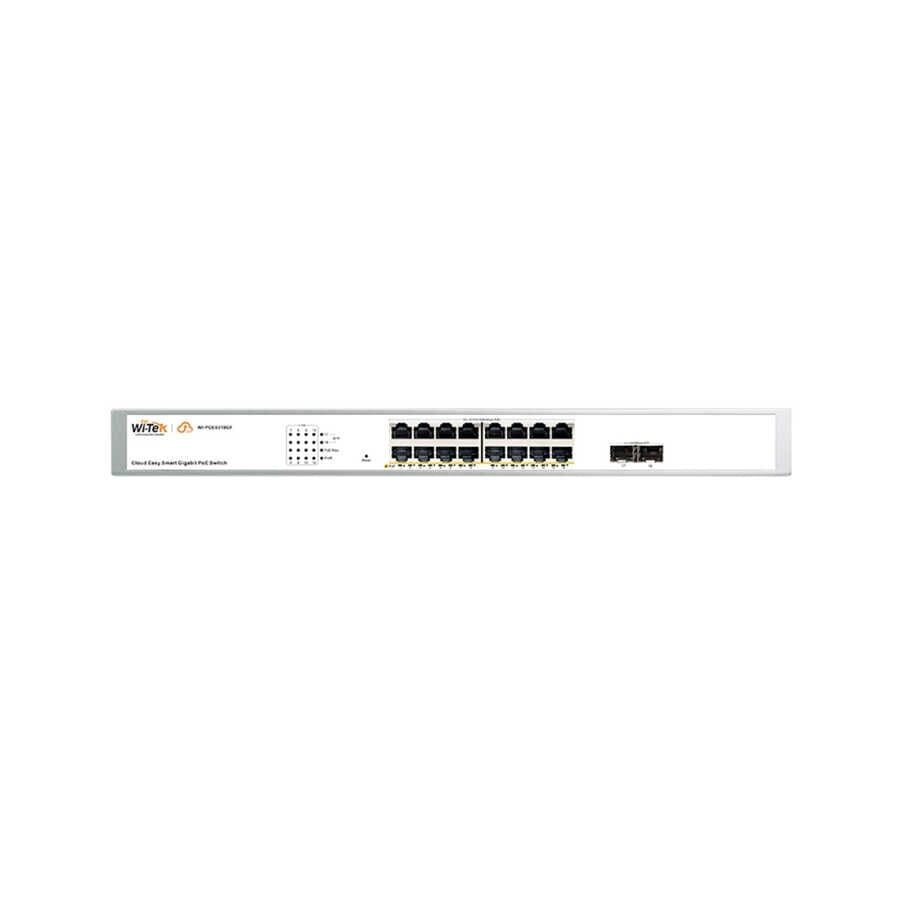 WI-TEK WI-PCES318GF V2 16 PORT 10/100/1000 16 PORT POE 2xSFP 240W CLOUD YÖNETİLEBİLİR RACK MOUNT SWITCH