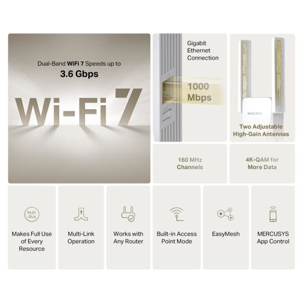 TP-Link BE3600 Wi-Fi 7 Range Extender
