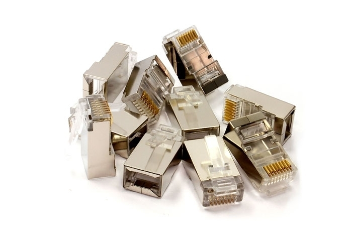 RJ-45 Metal Ez Konnektör Çift Taraflı Delikli