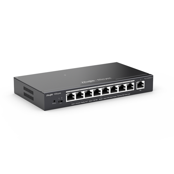 Reyee RG-ES209GC-P 9 Portlu, 10/100/1000 Gigabit, Yönetilebilir Switch, 8 Port PoE+ (120W)